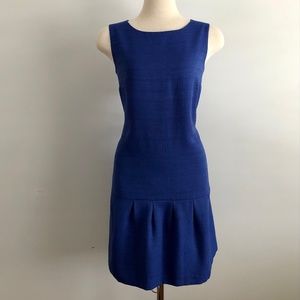 Like-New LOFT Blue Ruffle-Hem Sleeveless Dress